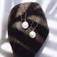 White Freshwater Pearl Drop Earrings - Gold Haukea