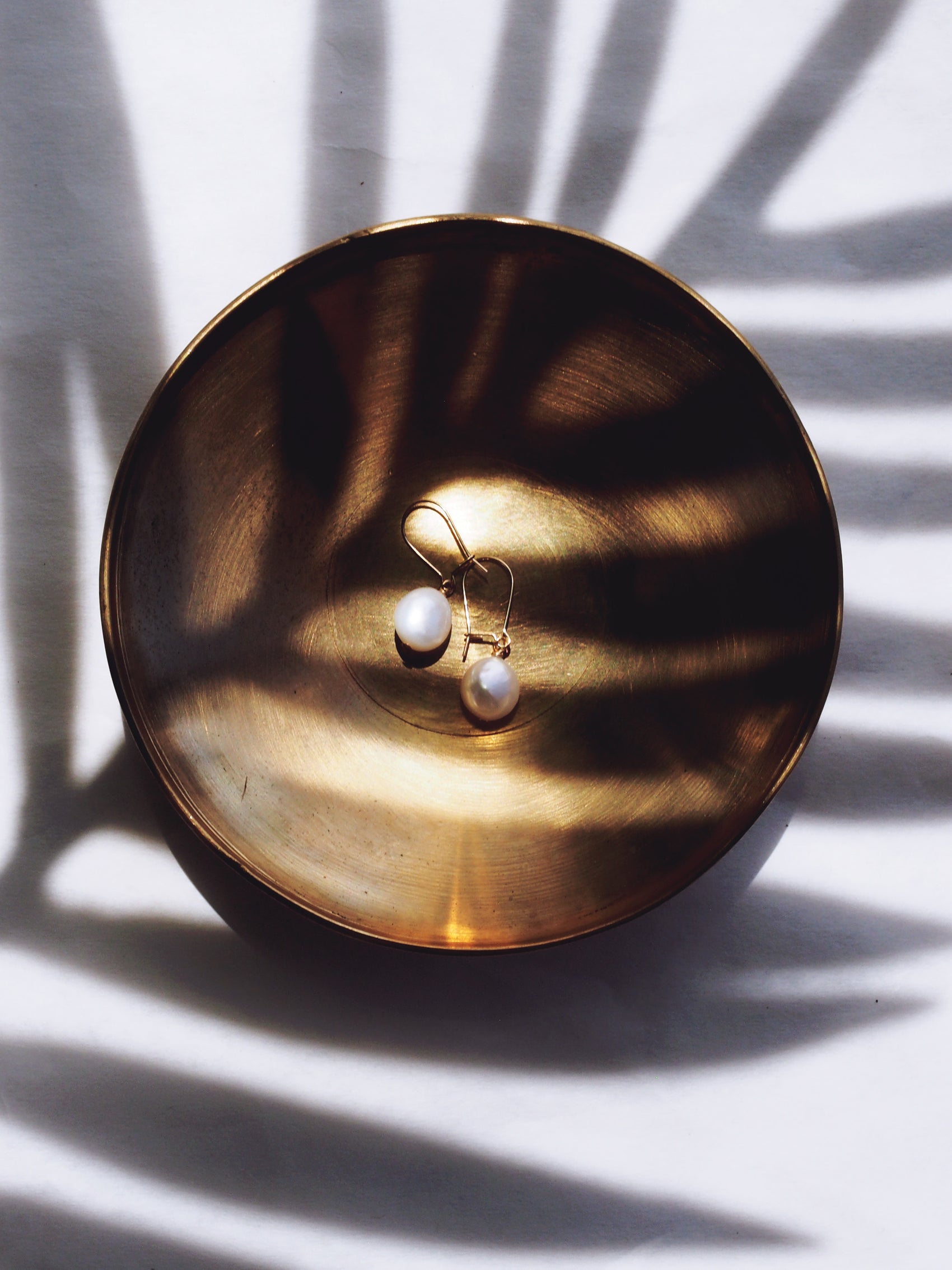 White Freshwater Pearl Drop Earrings - Silver Haukea