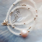 Pink Pearl and Gemstone Necklace - Silver Akala