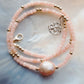 Pink Pearl and Gemstone Necklace - Silver Akala