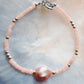 Pink Pearl and Gemstone Bracelet -  Silver Akala