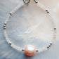 Pink Pearl and Gemstone Bracelet -  Silver Akala