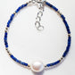 White Pearl and Gemstone Bracelet - Silver Haukea