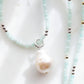 Flameball Baroque Pearl and Gemstone Necklace - Silver Keahi