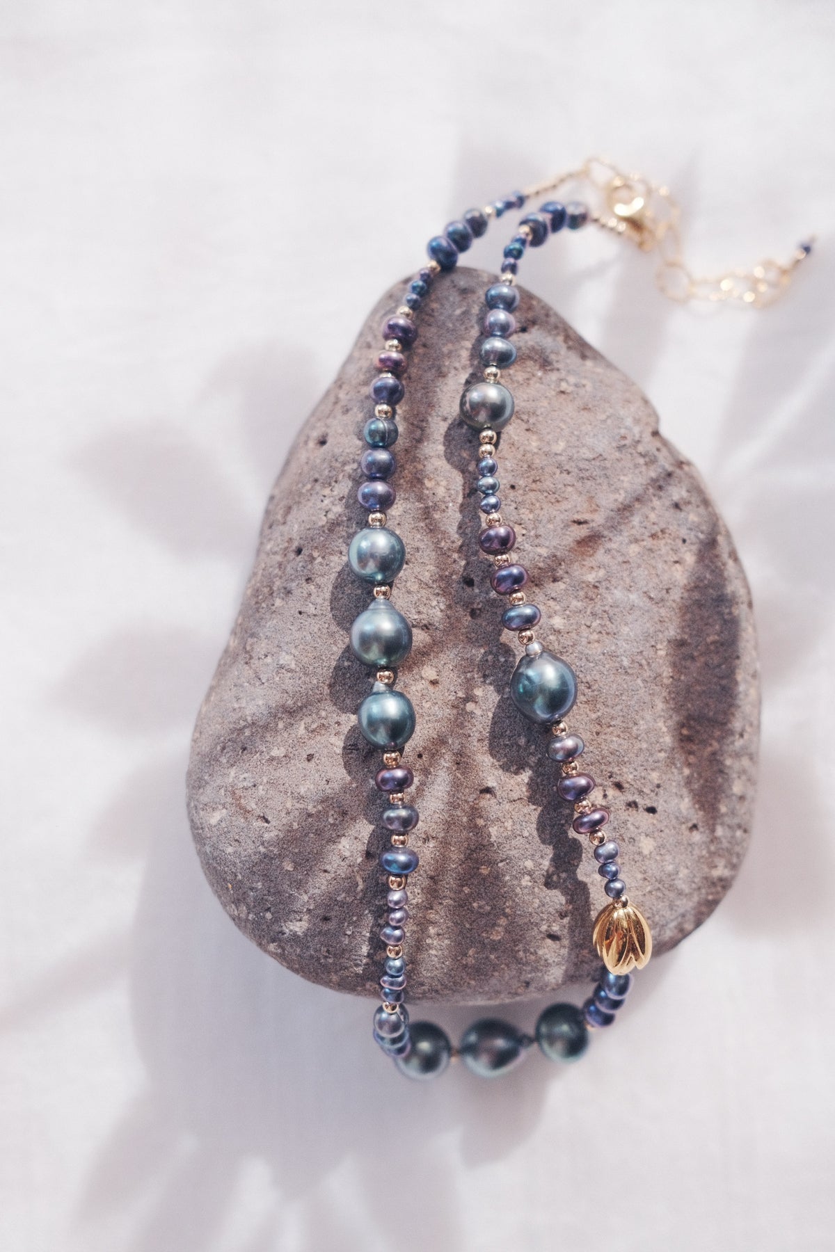 Tahitian & Peacock Pearl Pikake Necklace - Kiʻekiʻe