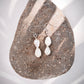 Silver Asymmetrical Pikake & Pearl Earrings - Huali