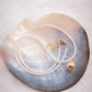Tiny Pearl Strand Necklace with Pikake Pendant - Mikioi