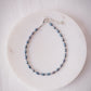 Peacock Rice Pearl & Silver Bead Adjustable Anklet - Silver Pāʻū