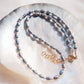 Peacock Rice Pearl & Gold Bead Adjustable Necklace - Gold Pāʻū