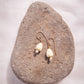 Resin Pikake & Pearl Drop Earrings - Gold or Silver Kupuna