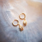 Gold Pikake Huggie Hoop Earrings - Apo