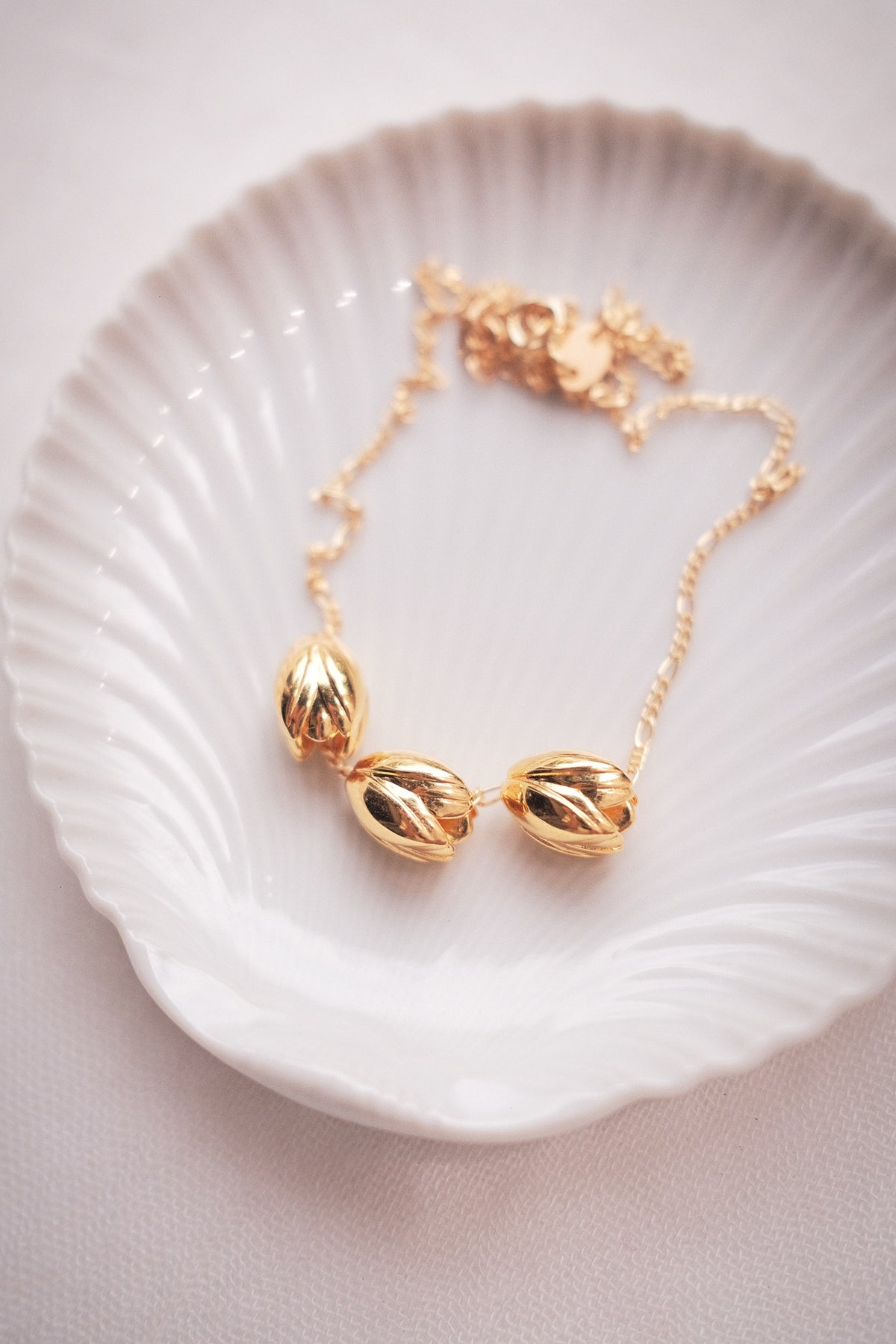 Triple Floating Gold Pikake Charm Necklace - Kālewa