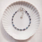 Peacock Rice Pearl & Silver Bead Adjustable Bracelet - Silver Pāʻū