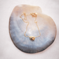 Floating Gold Pikake Charm Necklace - Lana