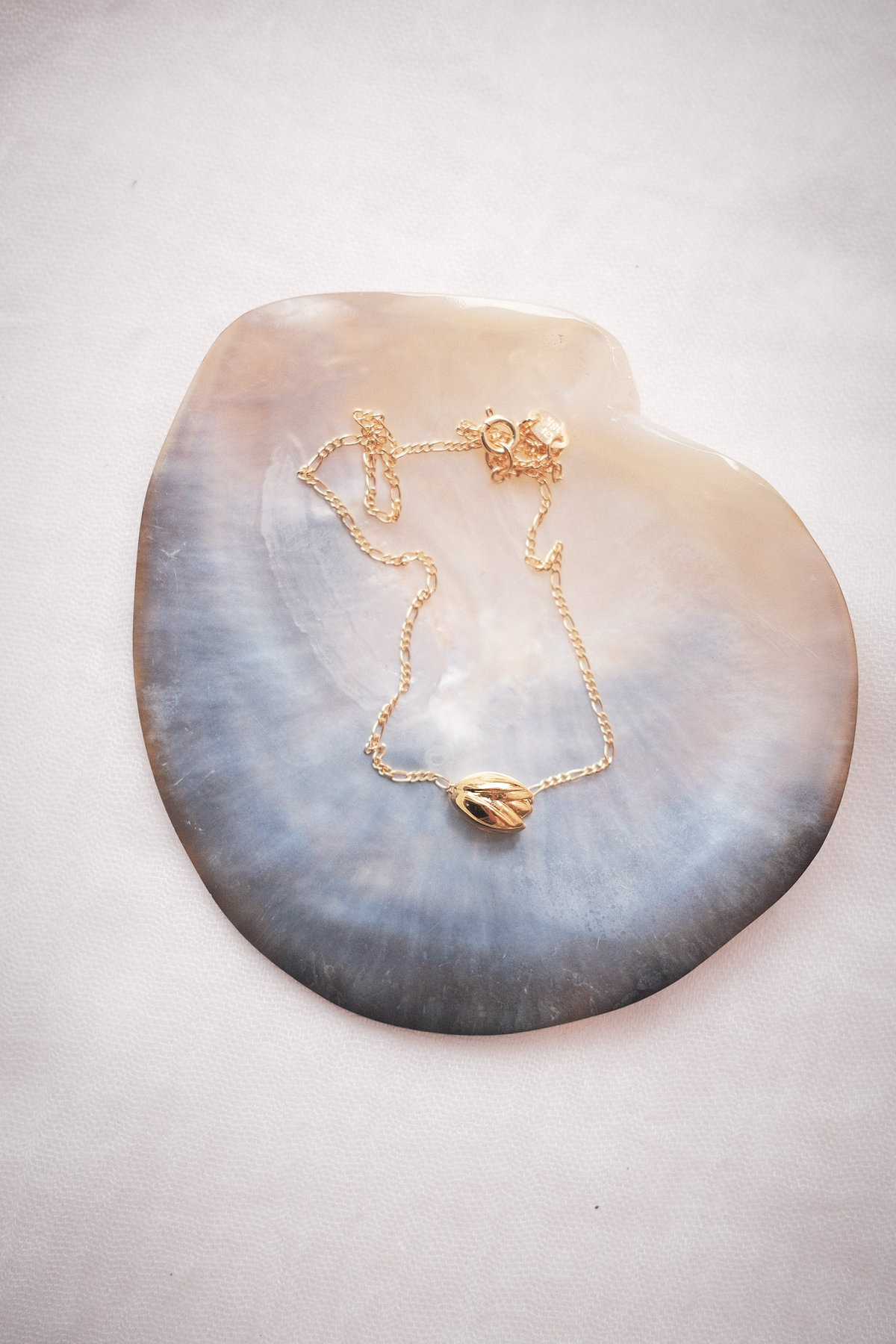 Floating Gold Pikake Charm Necklace - Lana