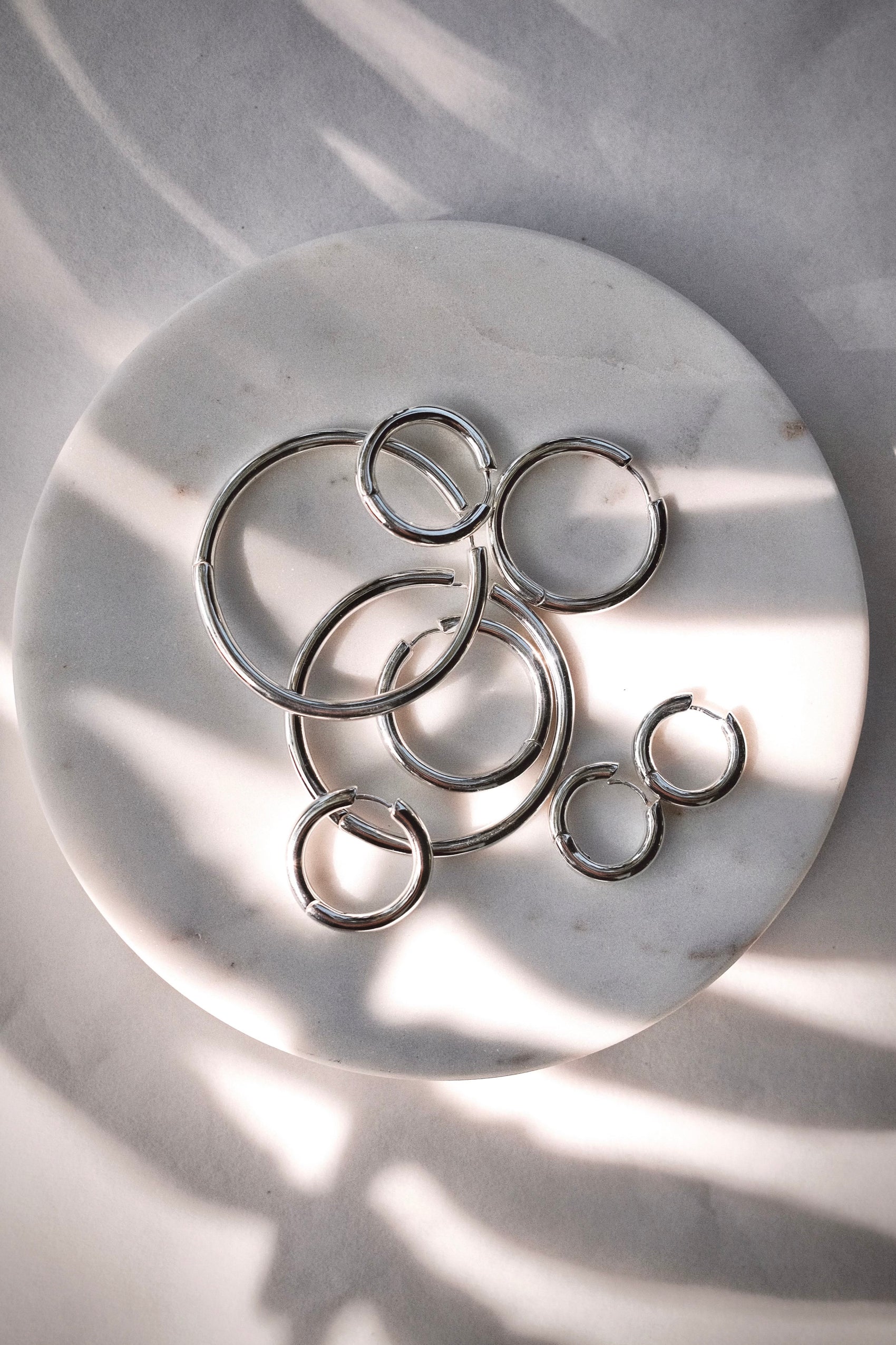 Perfect Medium Silver Huggie Hoop Earrings