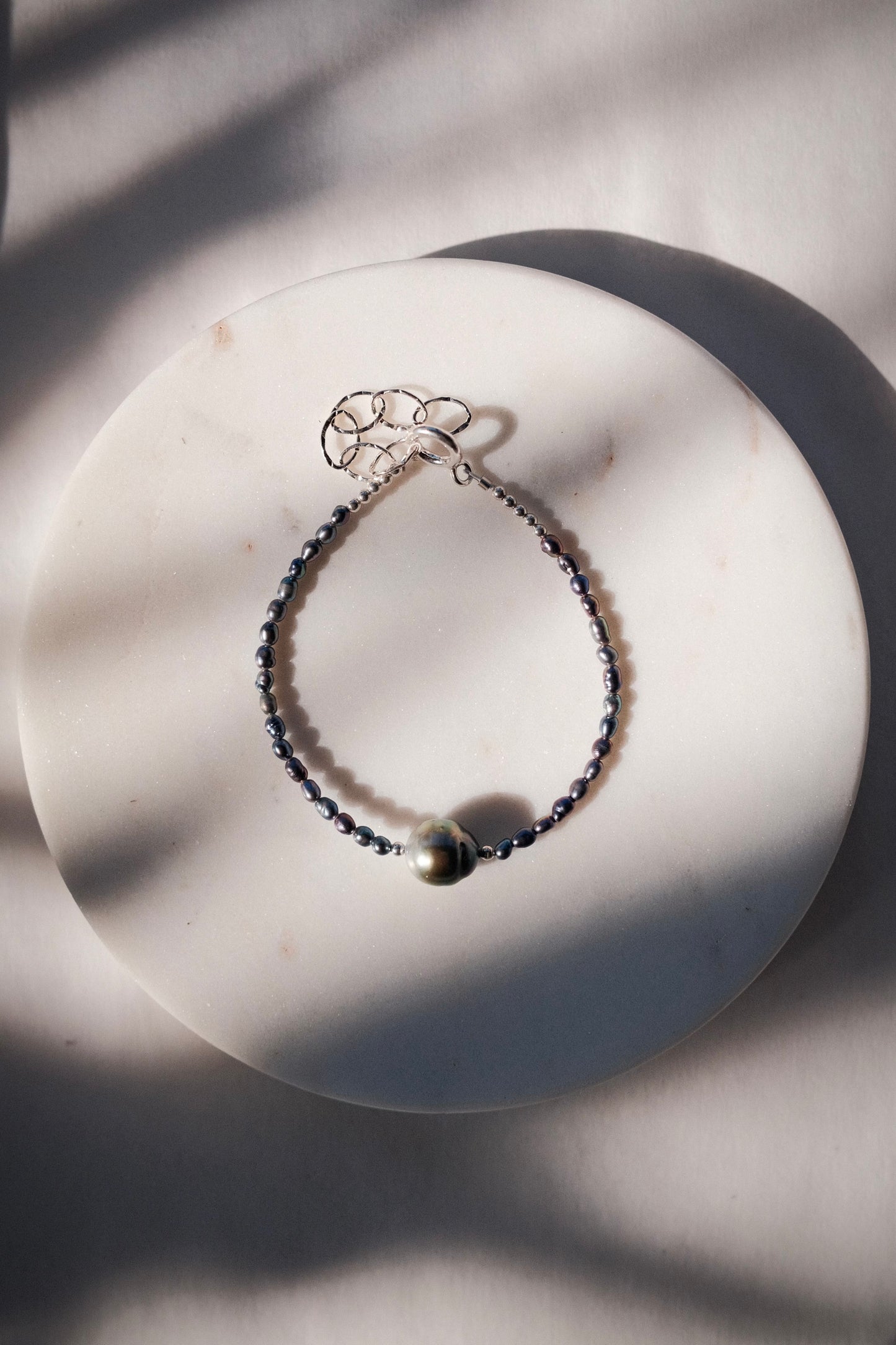 Genuine Tahitian Pearl Bracelet - Silver Kaimalie