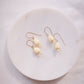 Resin Pikake & Pearl Drop Earrings - Gold or Silver Kupuna