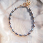 Peacock Rice Pearl & Gold Bead Adjustable Bracelet - Gold Pāʻū