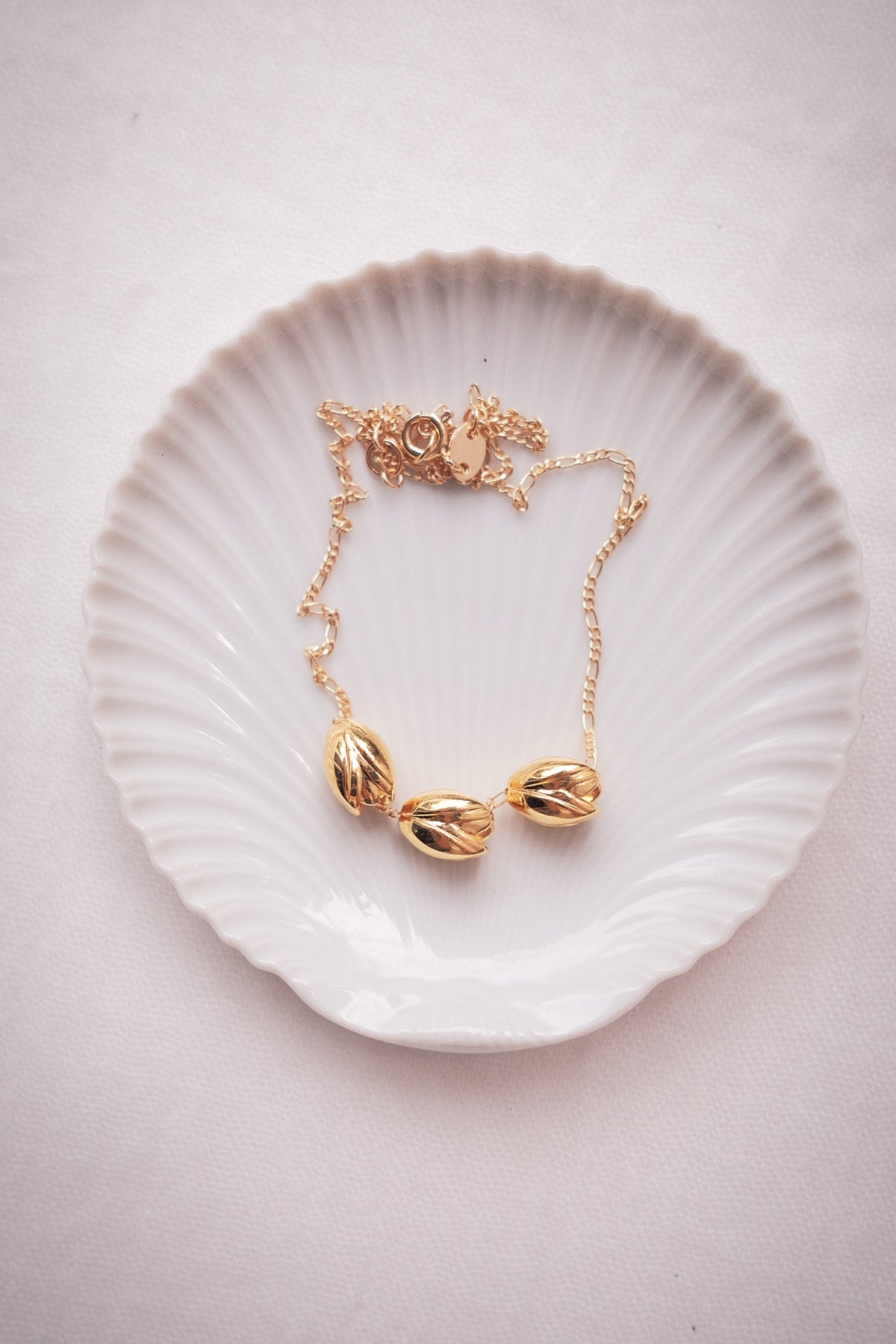 Triple Floating Gold Pikake Charm Necklace - Kālewa