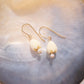 Resin Pikake & Pearl Drop Earrings - Gold or Silver Kupuna