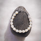 Mother of Pearl Pikake Beaded Bracelet - Silver Lāhela