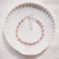 Pink Rice Pearl & Silver Bead Adjustable Bracelet - Silver Liko