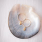 Gold Filled Pikake Charm Hoop Earrings - Hoʻopuni