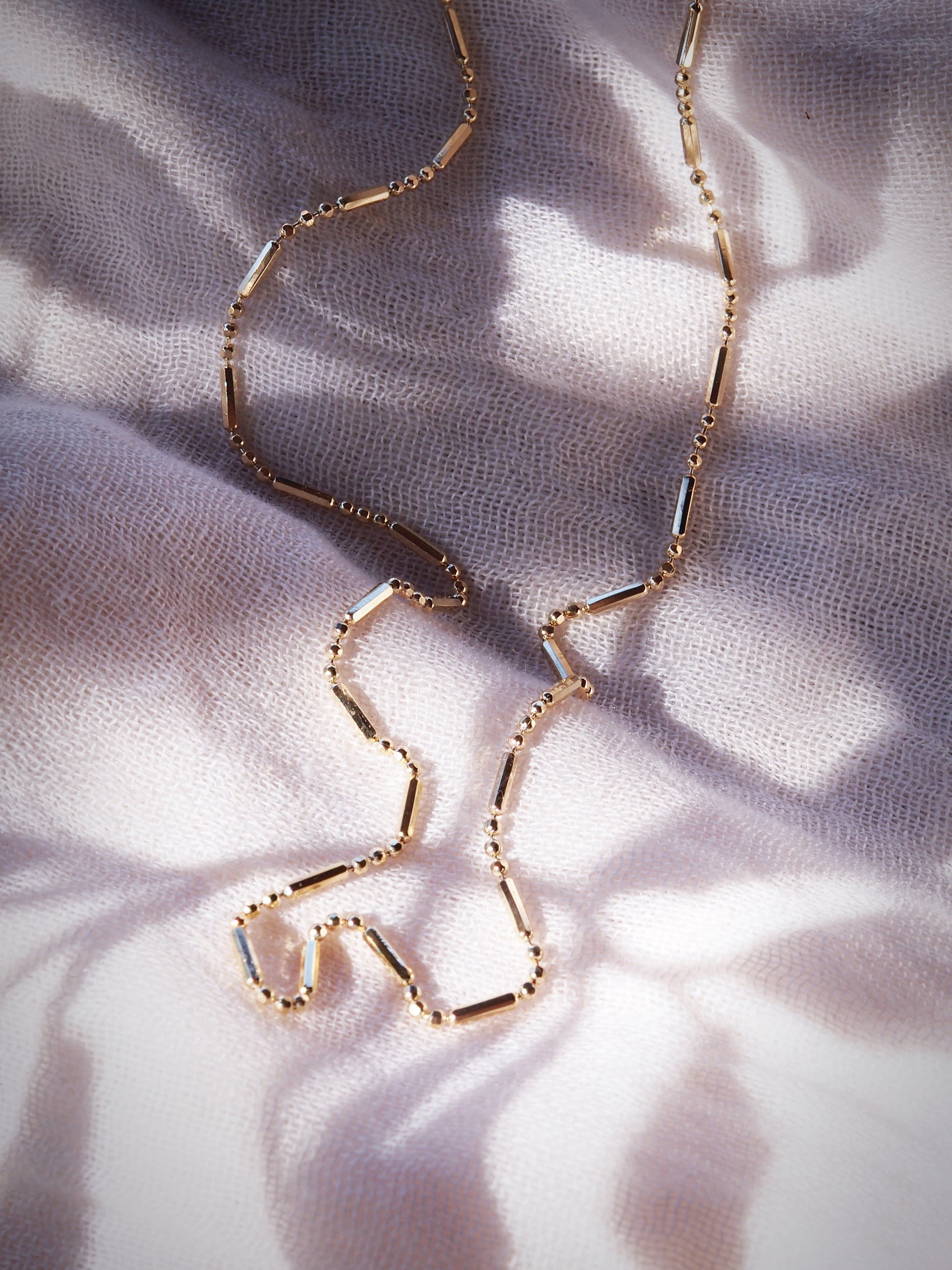 Dot Dash Gold Chain Necklace - Kaulana