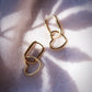 Elongated Dangling Heart Huggie Hoop Earrings - Pu’uwai