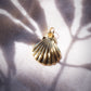 Gold Scallop Shell Charm