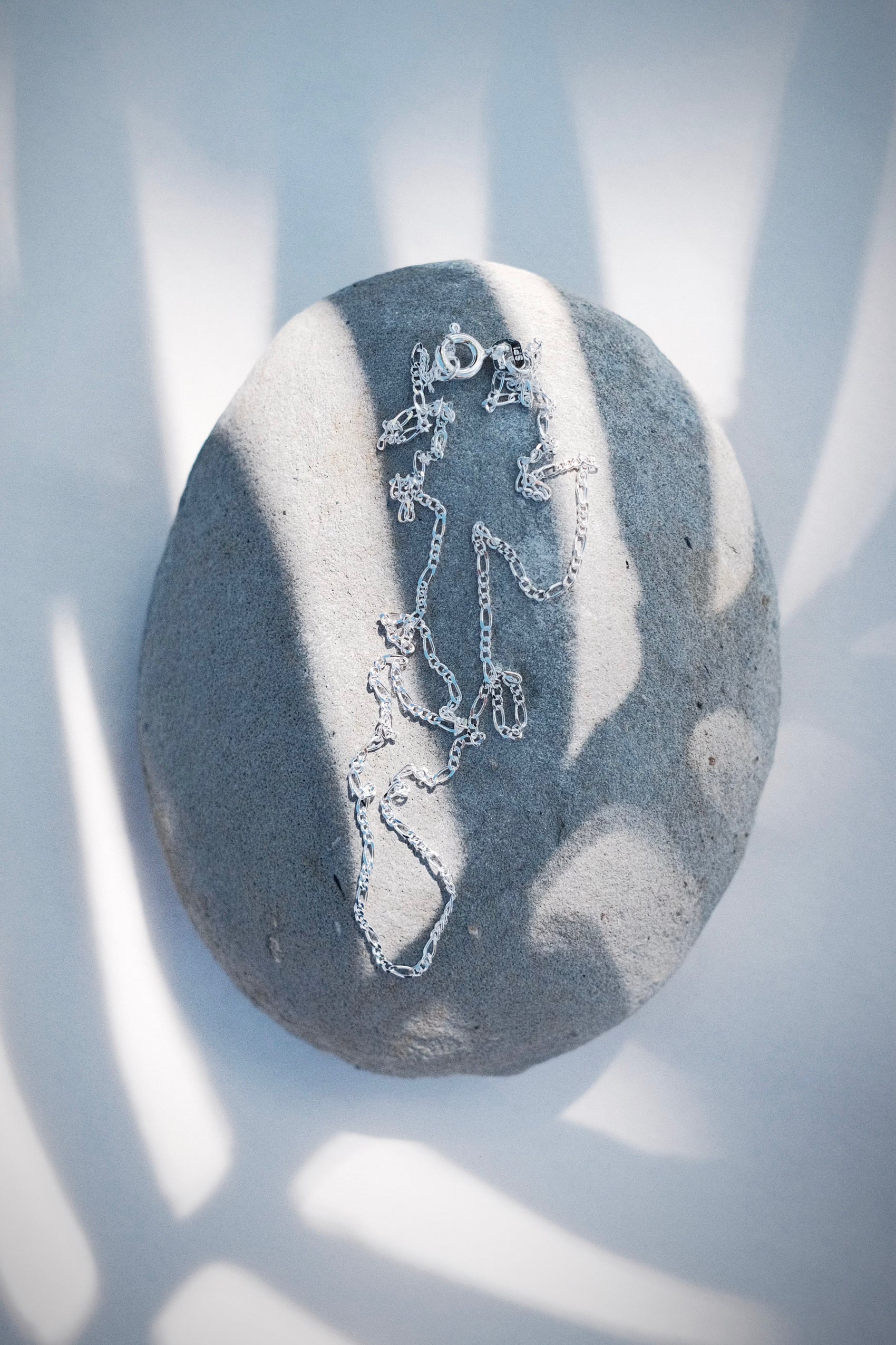 Sterling Silver Dainty Figaro Chain Necklace - Halani