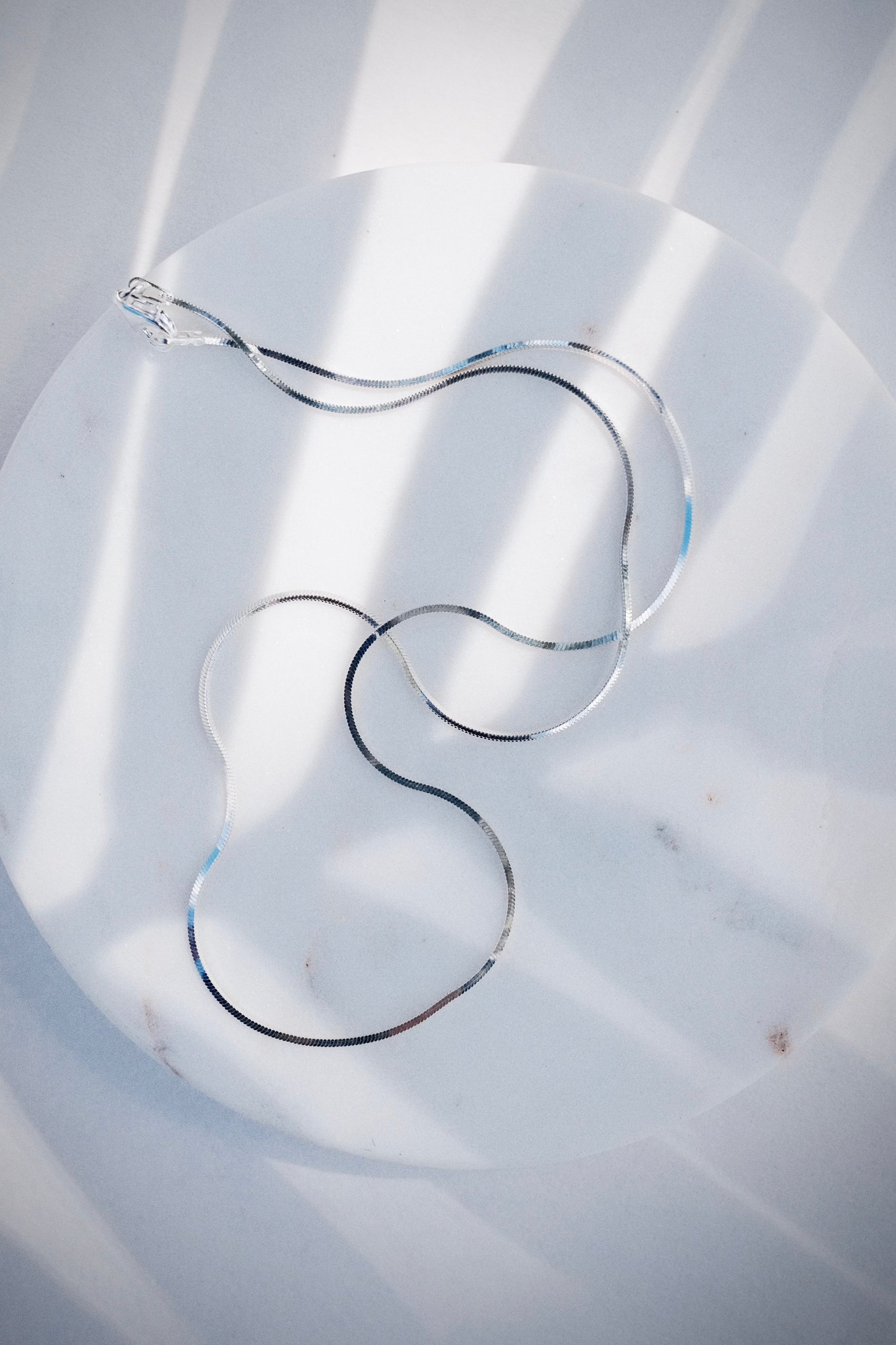 Mini Silver Herringbone Chain - Laka