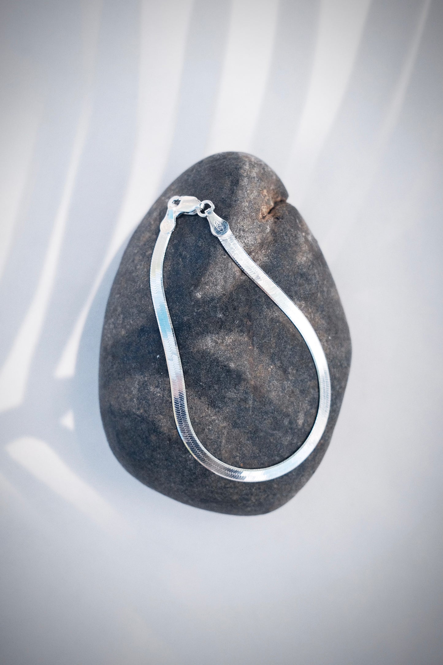 Silver Herringbone Bracelet - Konani