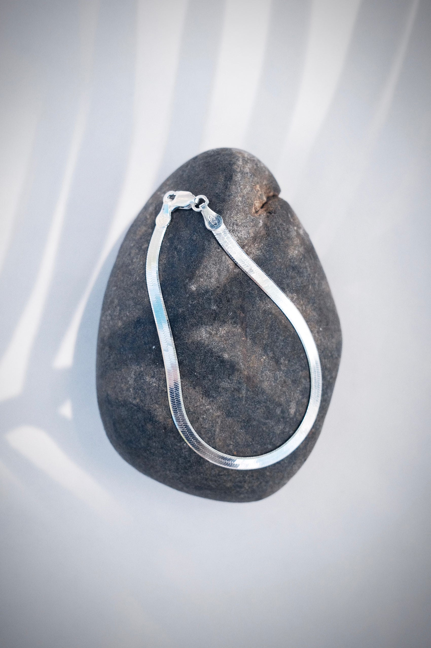 Silver Herringbone Bracelet - Konani