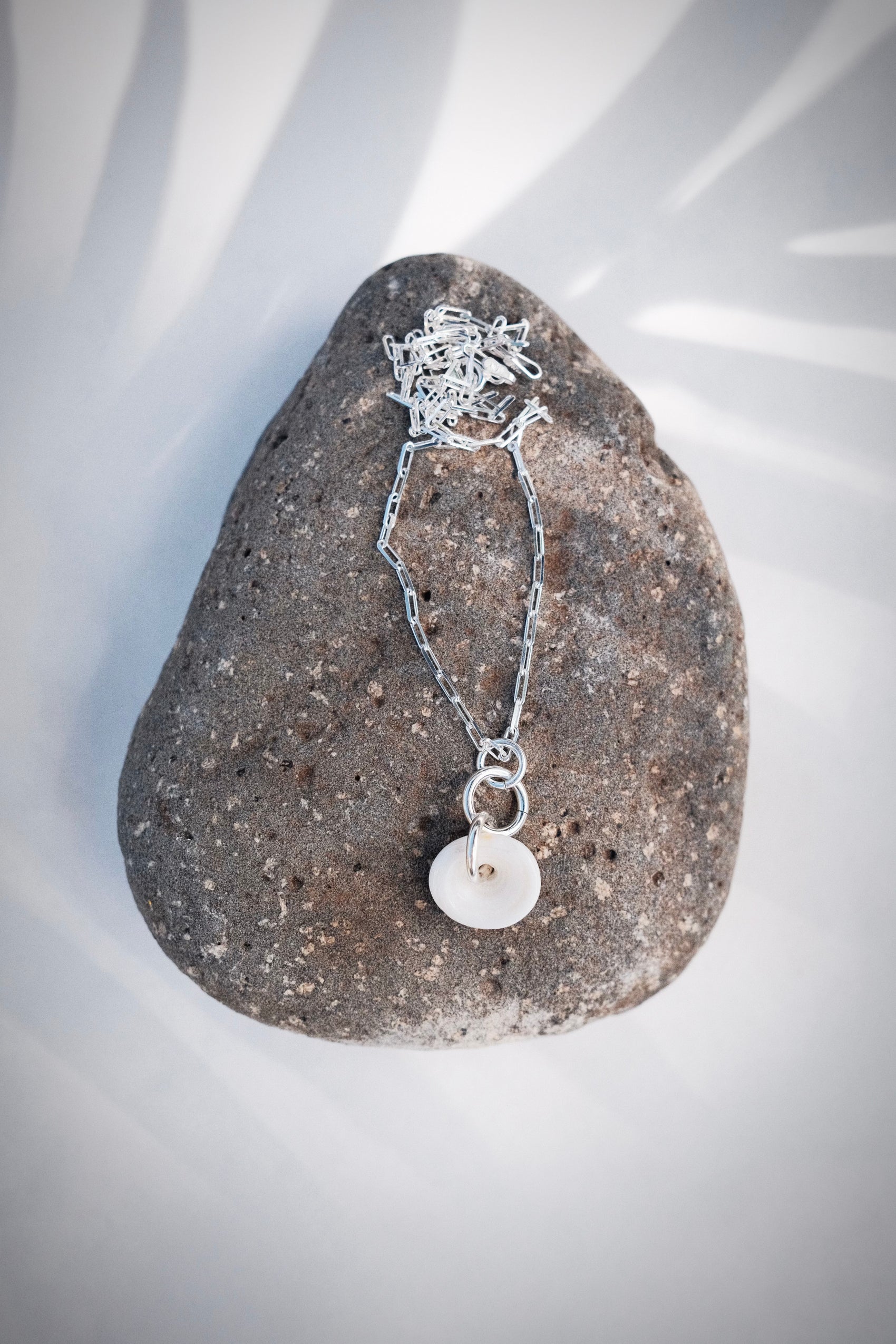 Silver Puka Shell Chain Necklace - Kahale