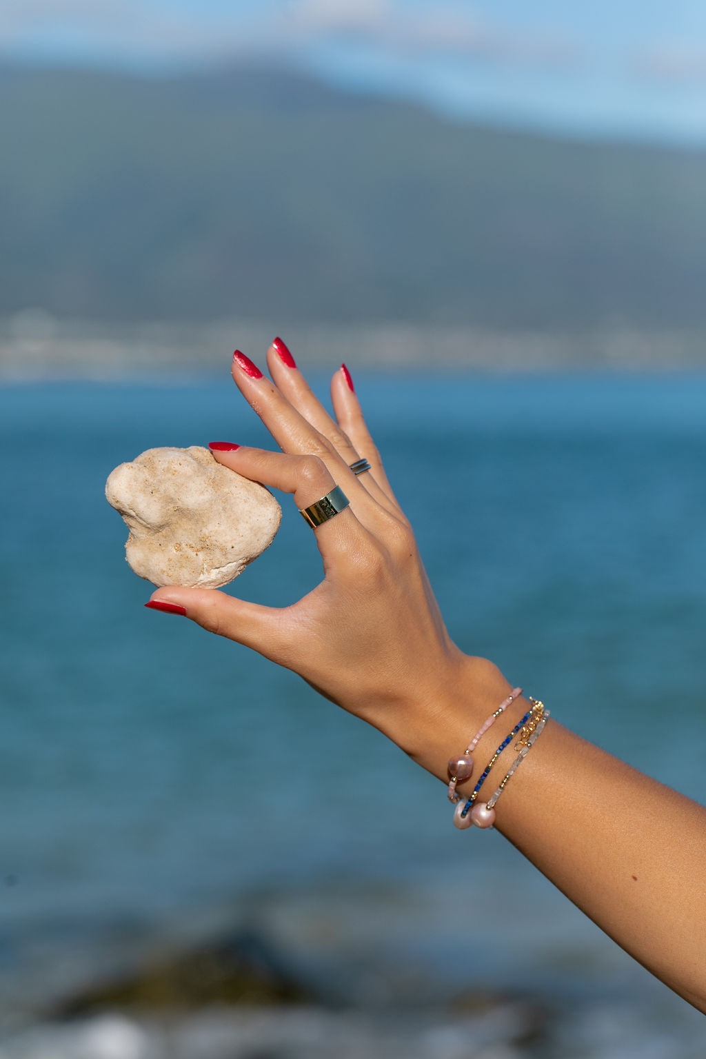 Pink Pearl and Gemstone Bracelet -  Silver Akala