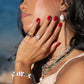 Gold Flameball Pearl Drop Earrings - Kiele