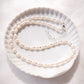 White Rice Pearl & Silver Bead Adjustable Necklace - Silver Keʻokeʻo