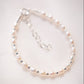 White Rice Pearl & Silver Bead Adjustable Bracelet - Silver Keʻokeʻo