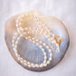 White Rice Pearl & Silver Bead Adjustable Necklace - Silver Keʻokeʻo