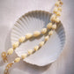 Resin Pikake & Pearl Beaded Bracelet - Gold Kupuna
