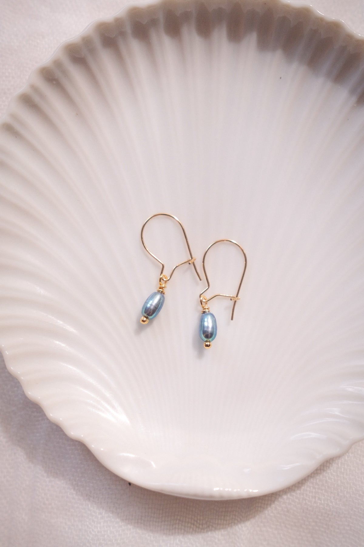 Rice Pearl Drop Earrings - Gold or Silver