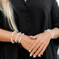 Mother of Pearl Pikake Beaded Bracelet - Silver Lāhela