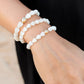 Mother of Pearl & Gold Pikake Beaded Bracelet - Gold Hāweo