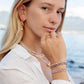 Peacock Rice Pearl & Gold Bead Adjustable Bracelet - Gold Pāʻū