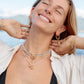 Tiny Pearl Strand Necklace with Pikake Pendant - Mikioi