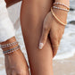Pink Rice Pearl & Gold Bead Adjustable Bracelet - Gold Liko