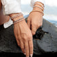 Peacock Rice Pearl & Silver Bead Adjustable Bracelet - Silver Pāʻū