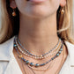 Peacock Freshwater Pearl Necklace with Gold Pikake Bead - Haʻihaʻi